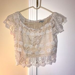 Off the shoulder lace top